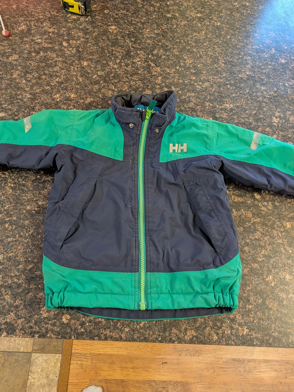 Helly Hansen Kids Navy & Teal Colorblock Jacket 3